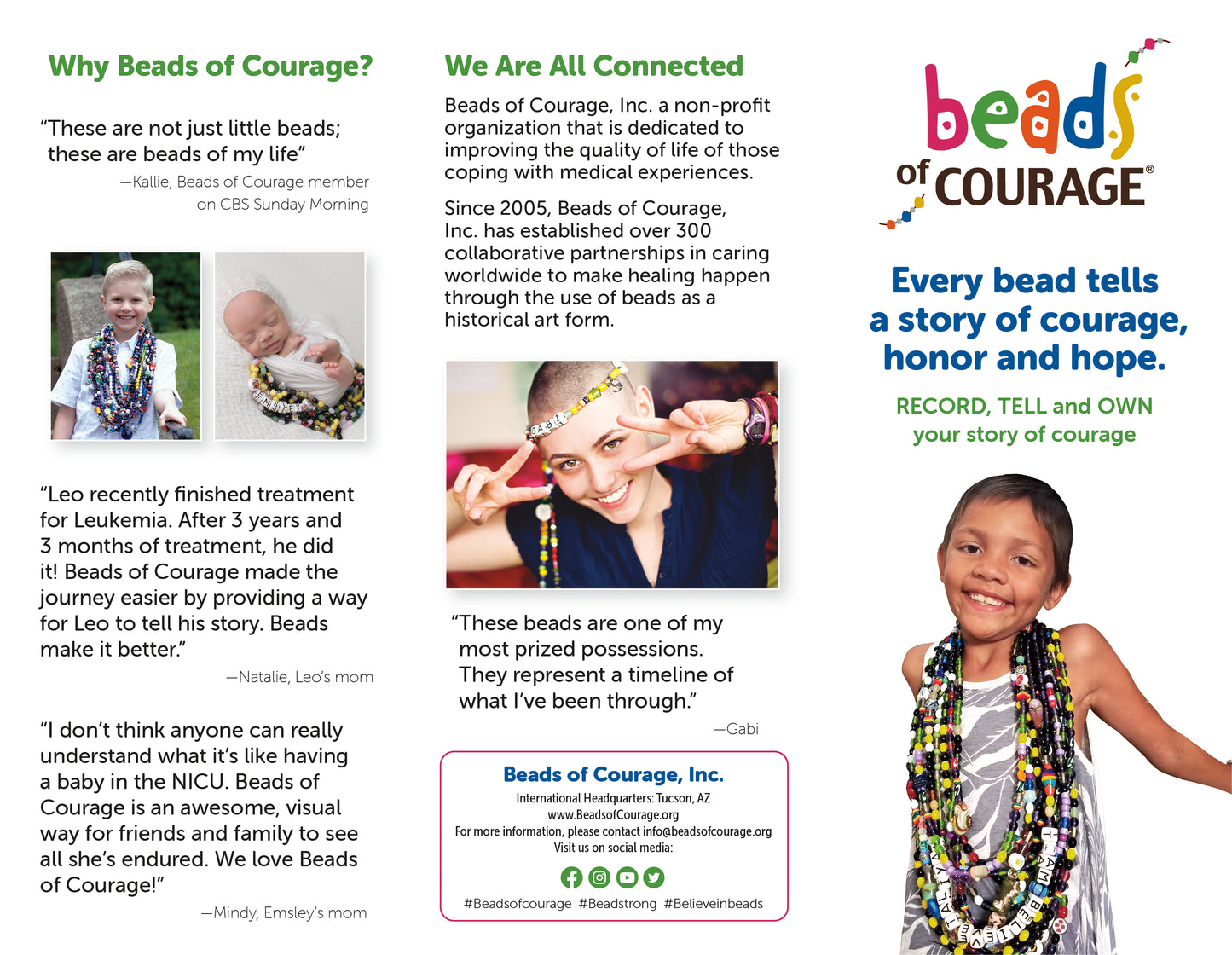 Beads of Courage, Beads at Home, BOC Member Enrollment Brochure (50pcs/unit)
