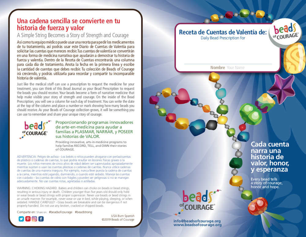 Beads of Courage, Beads at Home, Burn Bead Prescription (Spanish) (100 pcs/unit)