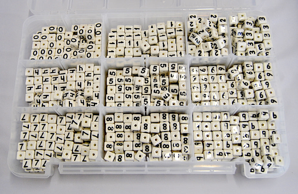 Beads of Courage, Beads at Home, Number Box - 100 of each number 0-9