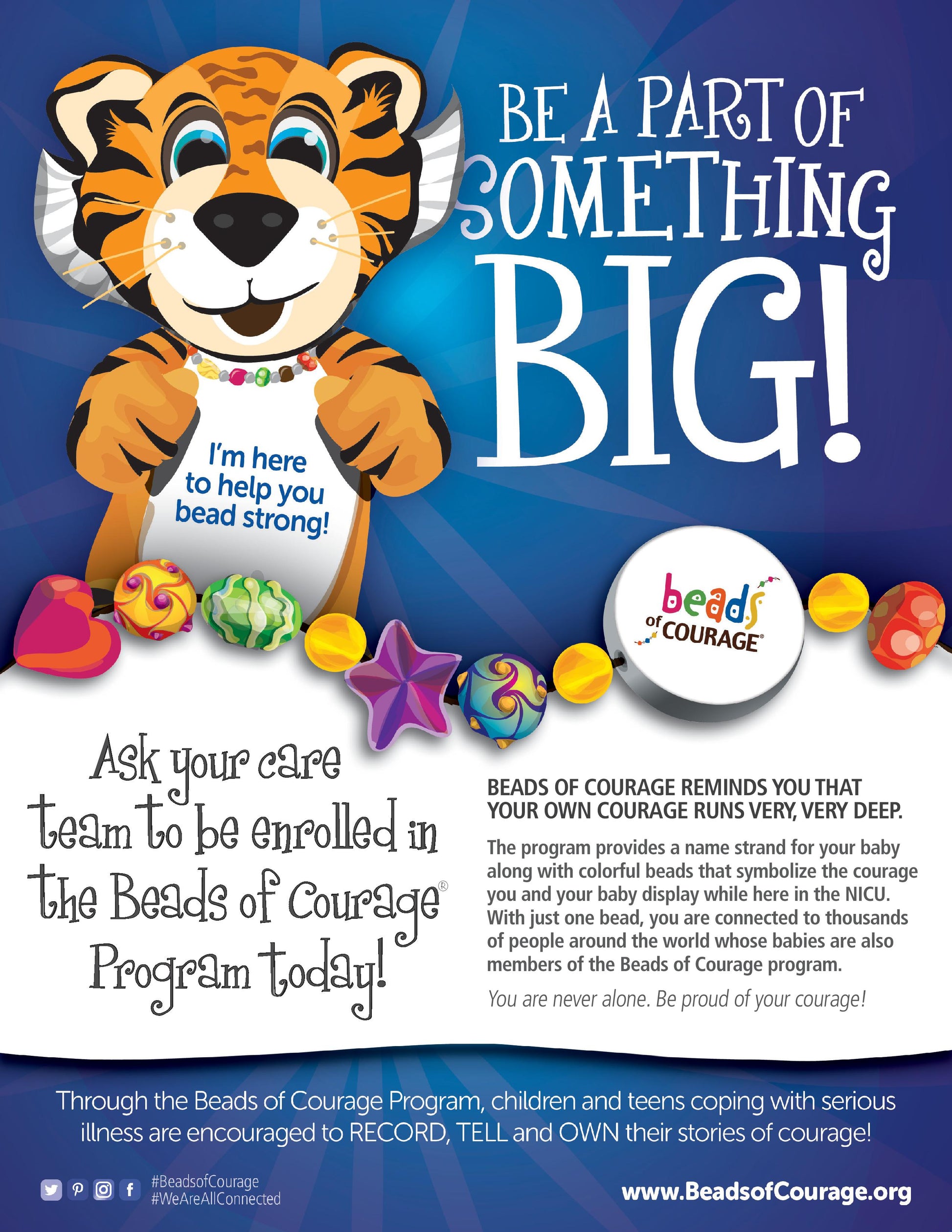 Beads of Courage, Beads at Home, Program Availability Poster NICU - Unlaminated (10 pcs/unit)