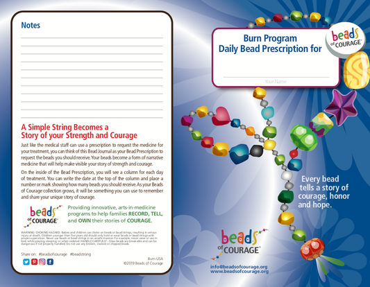Beads of Courage, Beads at Home, Burn Bead Prescription (English) (100 pcs/unit)