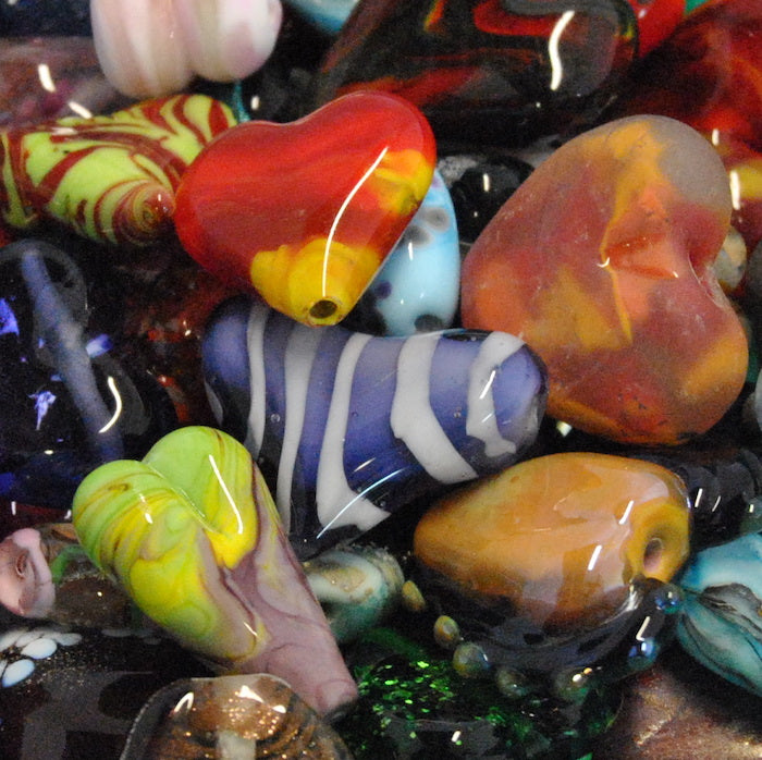 Beads of Courage, Beads at Home, Handmade Glass Heart- Cardiac Transplant (15 pcs/unit)