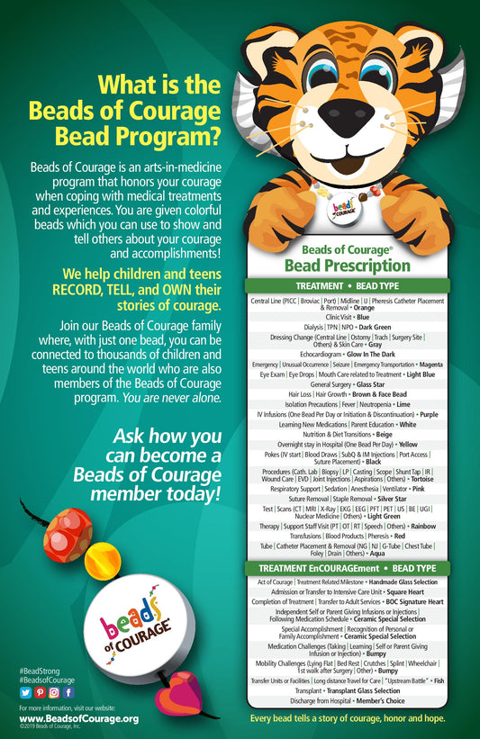 Beads of Courage, Beads at Home, Chronic/Rehab/ICU/Trauma Bead Prescription Poster (1pcs/unit)