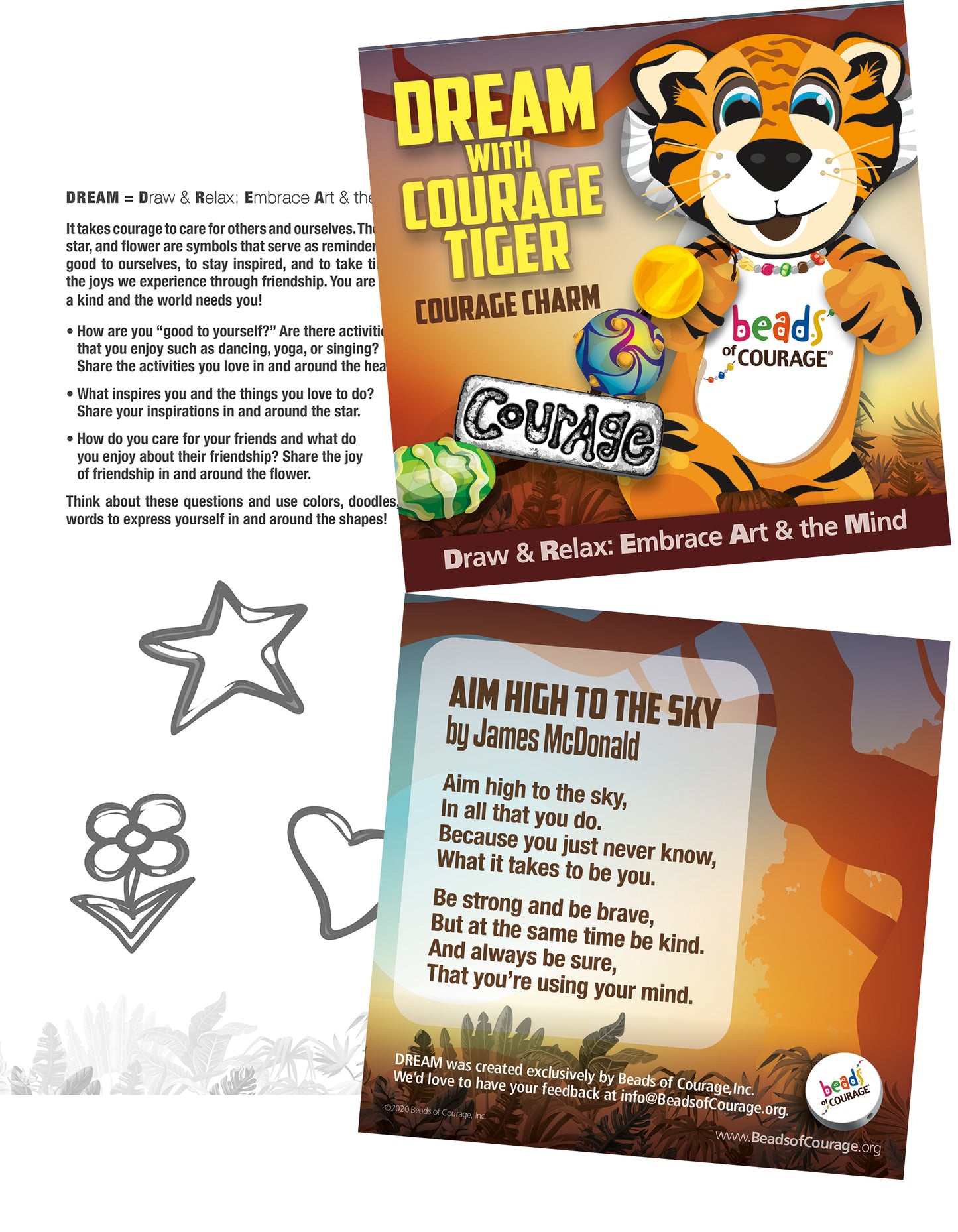Courage - DREAM Activity - Honoring Self-worth, Kindness, & Friendship  (20pack)