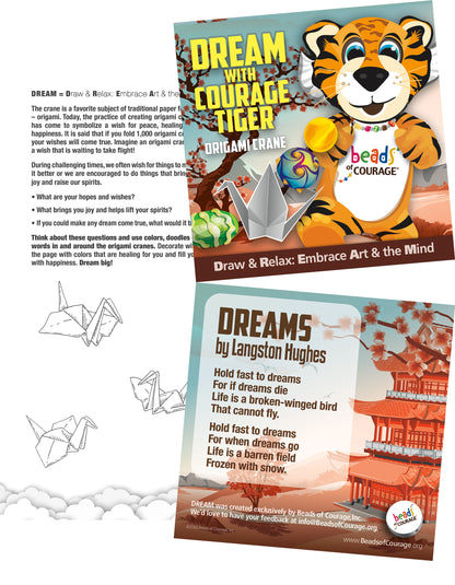 Origami Crane - DREAM Activity - Honoring Peace, Healing, Happiness (20pack)