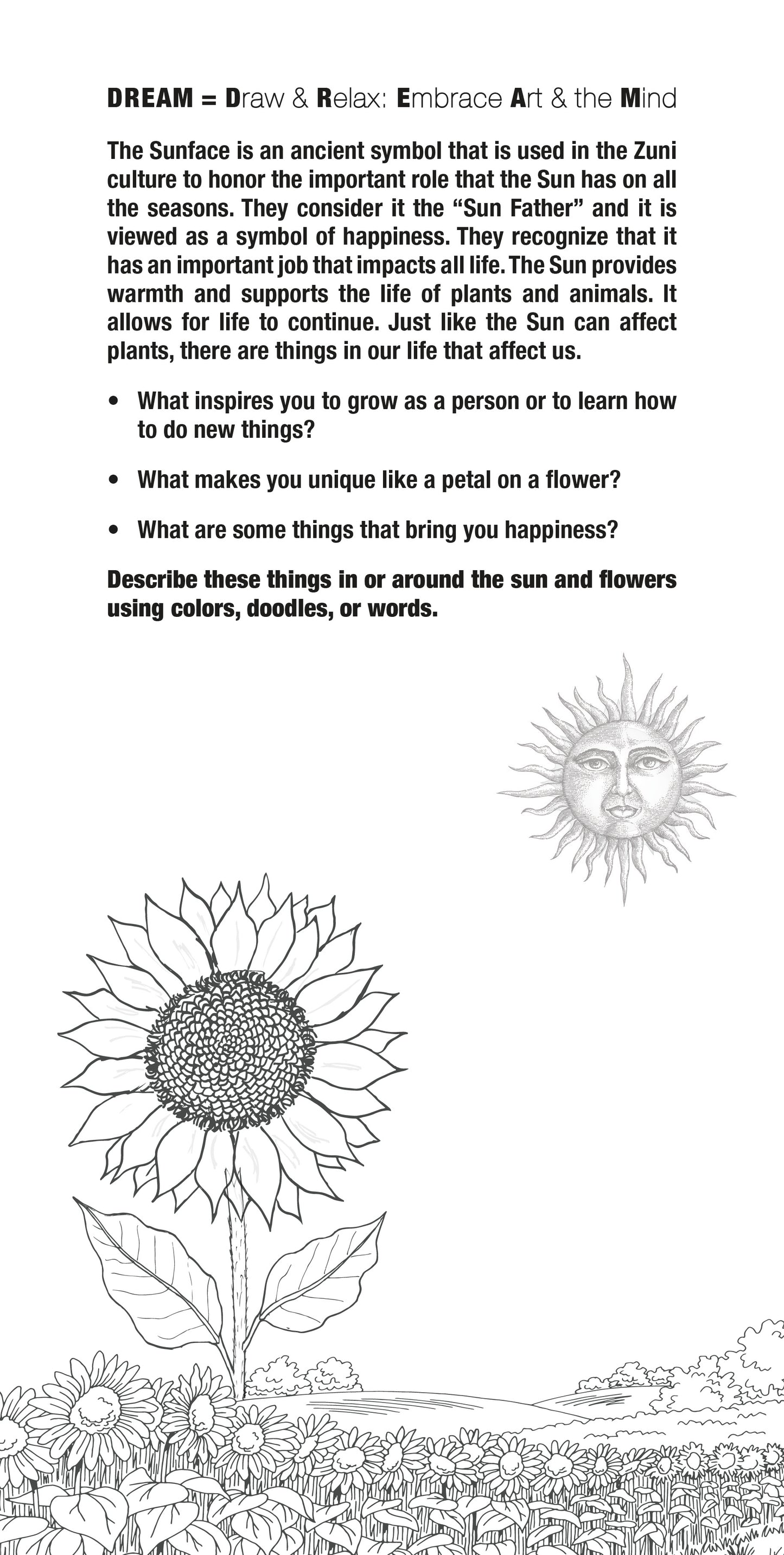 Center for Arts in Nursing - DREAM Activity - Sunface - Happiness & Joy
