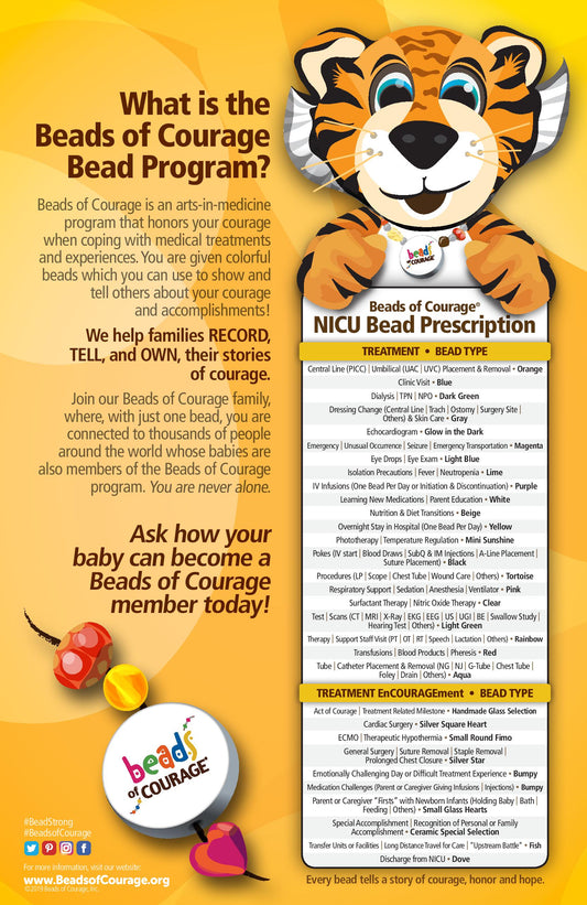 Beads of Courage, Beads at Home, NICU Bead Prescription Poster (1pcs/unit)