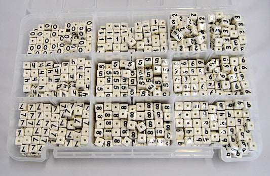 Beads of Courage, Beads at Home, Number Box - 100 of each number 0-9